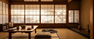 Japanese interior where natural light connects architecture and nature
